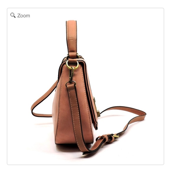 NEW 2 Toned Saddle Satchel Crossbody Bag - Picture 4 of 8